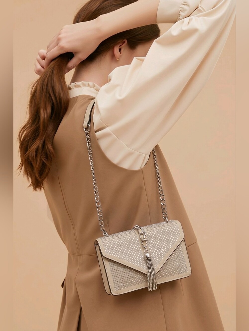 Super sparkling shoulder/crossbody bag